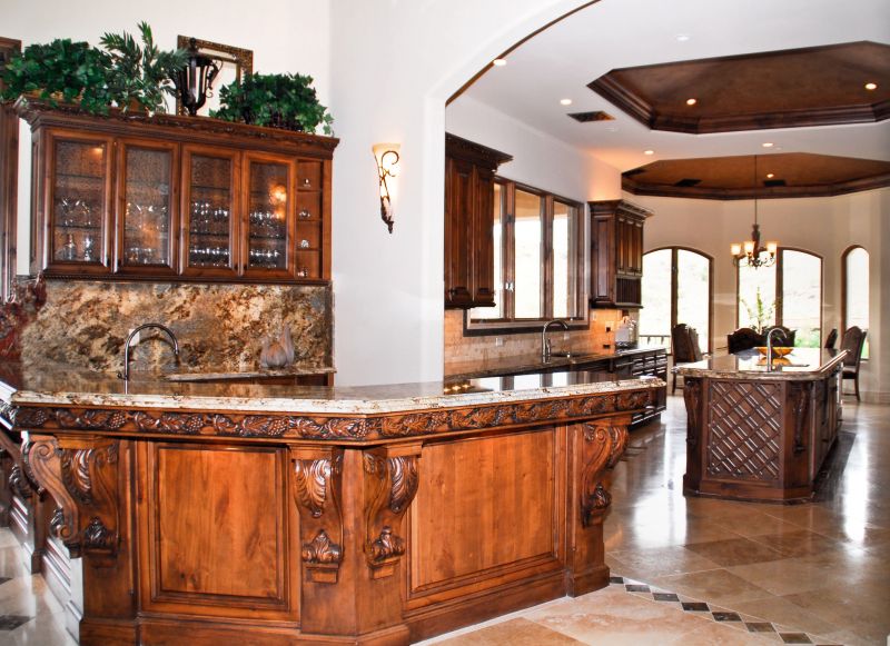 Luxury Home Bar with Granite Surface